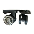 thumbnail image 2 of 2 Pcs Roue Silencieuse pour Bagage Rotation 360 Universelle Robuste pour Ensembles de Bagages Noir Sans Frein, 2 of 6