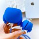 thumbnail image 5 of Cartoon DIY Data Cable Protector Set 18W 20W USB Charger Saver Charger Earphone Line Wire Bite Spiral Cord Sleeve Organizor for iPhone X 11 12 13 Pro Max etc. (Blue Rabbit), 5 of 5