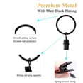 thumbnail image 4 of 42 Pack Curtain Rings with Clips 1.26" Interior Diameter,Metal Drapery Ring with Clips Compatible with up to 1 inch Drapery Rod,Strong Vintage Decorative Rustproof Drapery Ring with Hooks(Black), 4 of 8