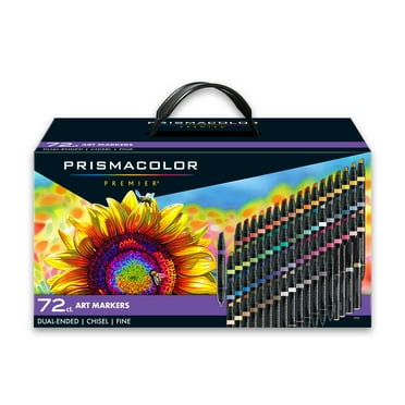 Prismacolor Premier Double-Ended Art Markers, Fine and Chisel Tip, Assorted Colors, 72 Count