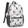 thumbnail image 2 of French Bulldog White Pattern 17" School Backpacks for Teens,Waterproof Oxford Fabric,S-Shape Padded Straps for School,Travel,Hiking,Camping, 2 of 6