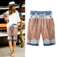thumbnail image 2 of Pantalones cortos sueltos casuales de mujer de moda cintura elástica bolsillos de verano pantalones de impresión Fridja fhjkhfk459976, 2 of 4