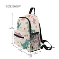 thumbnail image 3 of FORMRS School Backpack with Front Zippered Pocket 12" Elementary Student Travel Daypack, Beige Cartoon DinosaurPattern, 3 of 6