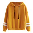 thumbnail image 2 of Jane Wardrobe Women's Striped Sleeve Hoodie, Loose Fit Drawstring Hooded Sweatshirt, 1 Piece, S-XXL Plus Size Friendly, 2 of 2