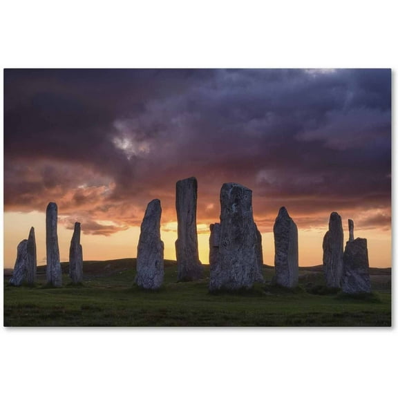 Trademark Fine Art 'Callanish Sunset' Canvas Art by Michael Blanchette Photography