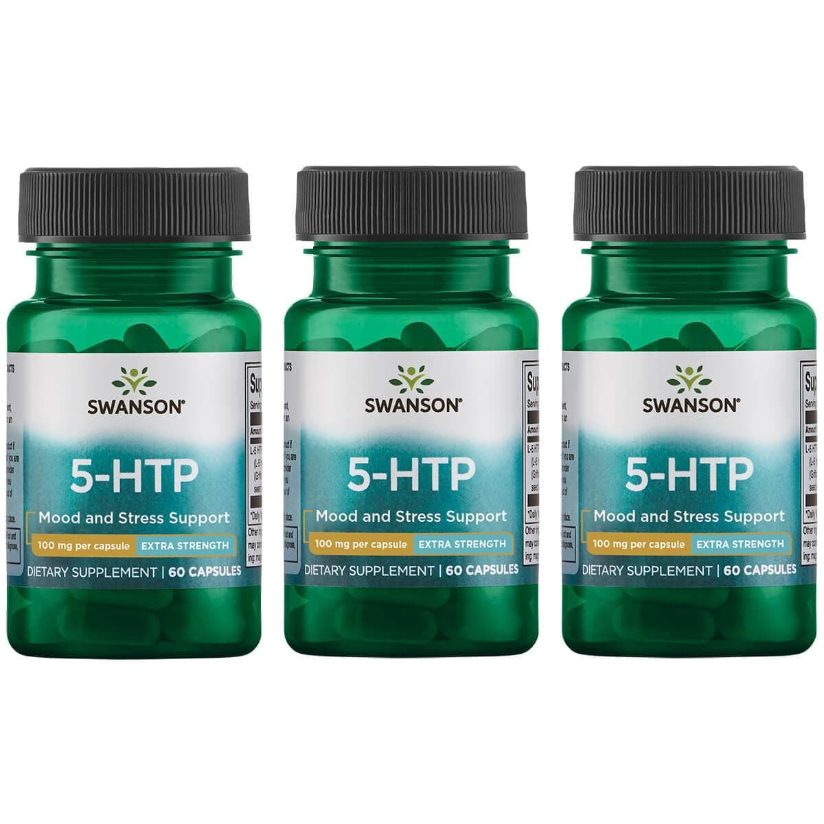 Swanson 5Htp Extra Strength 100 mg 60 Caps 3 Pack