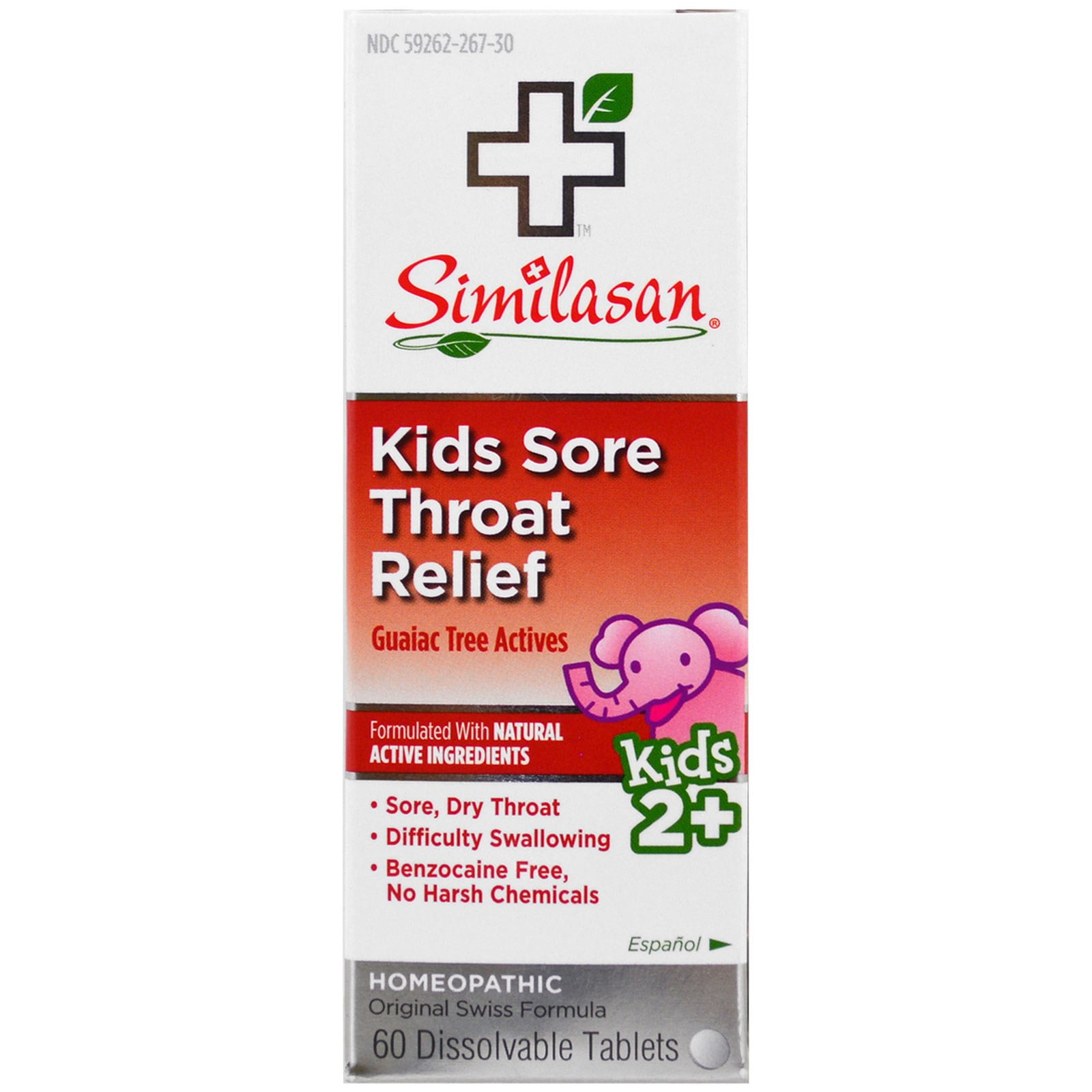 SIMILASAN, KIDS SORE THROAT RELIEF 60 TAB