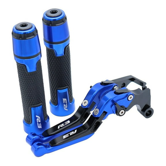 Applies to Levers and Grips for Yamaha YZF R3, Black and Blue