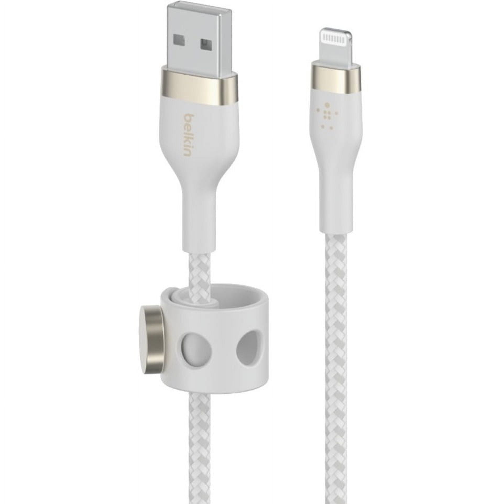 Belkin BoostCharge Pro Flex Braided USB A to Lightning Cable 10ft/3M - MFi Certified 20W Power Delivery iPhone Charger Cord - Fast Charging for iPhone 14, iPhone 13 - Black
