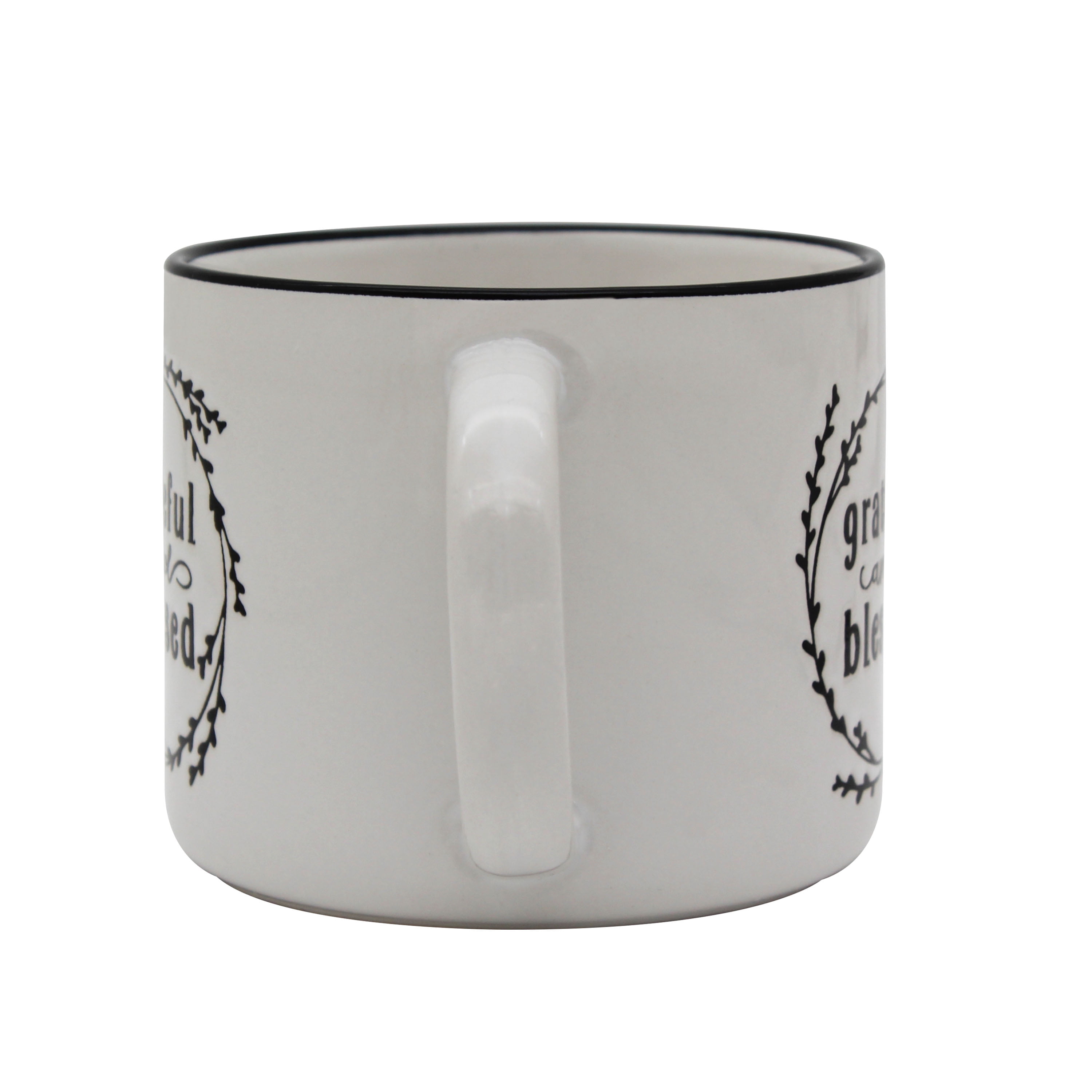 Mainstays 2-Wick 13-ounce Reusable Grateful Holiday Coffee Mug Scented Candle, Vanilla