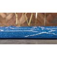 thumbnail image 4 of Unique Loom 3146474 7 x 10 ft. Geometric Trellis Frieze Rectangular Rug, Navy Blue, 4 of 5