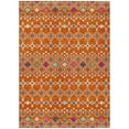 thumbnail image 2 of HomeRoots 612208 3 x 5 ft. Orange, Blue & Purple Geometric Washable Indoor & Outdoor Rectangle Area Rug, 2 of 5