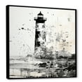 thumbnail image 2 of Designart "Enigmatic Monochrome Beacon" Coastal Floater Framed Wall Art Living Room, 2 of 5