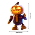 thumbnail image 4 of Halloween Animated Pumpkin Decor - LED Light-Up Dancing Robot with Spooky Sounds & Funny Motion Halloween Tabletop Prop for Indoor Festive Displays, 4 of 7