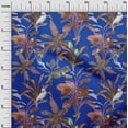 thumbnail image 3 of oneOone Viscose Jersey Blue Fabric Tropical Animal Quilting Supplies Print Sewing Fabric By The Yard 60 Inch Wide, 3 of 4