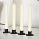 thumbnail image 3 of Conjunto moderno de candelabros cónicos de 2 - Candelabros de hierro metálico para decoración de mesa, 5,7" antióxido, elegante centro de mesa para el comedor en casa y el elegante centro de mesa de, 3 of 5