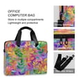 thumbnail image 4 of 16" Laptop Briefcase, Detachable Anti-Slip Shoulder Strap, Multi-Compartment Work Travel Bag Multicolor Foliage Design, 4 of 8