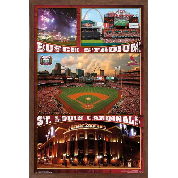MLB St. Louis Cardinals - Busch Stadium 16 Wall Poster, 14.725" x 22.375", Framed