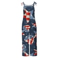 thumbnail image 4 of QATAINLAV Womens Casual Sleeveless Jumpsuits Loose Linen Adjustable Strap Romper Wide Leg Solid Color Long Pants Overalls 2024 Summer Playsuits, Sky Blue, 3XL, 4 of 6