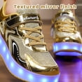 thumbnail image 2 of Yiomxhi Kids Roller Shoes, Boy Girl Sneakers with LED Light Wheels, Become Sport Sneaker for Christmas Birthday Children Gift, Adjustable Roller Skates Suitable for Outdoor School, 2 of 7