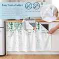 thumbnail image 5 of Teal Botanical Sink Skirt 11"Wx13"L,Dustproof Under Sink Curtain with Self Adhesive Tape,Spring Weeping Eucalyptus Leaves Cabinet Curtain Cover for Bathroom Vanity,RV,Kitchen Cabinet Storage Shelf, 5 of 9