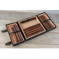 thumbnail image 7 of Augustus Travel Cigar Humidor - Black Leather w/Gold Buckles & Red Stitching - Capacity: 20, 7 of 7