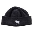 thumbnail image 5 of American Moose Long Beanie Embroidered Big Size Reversible Micro Fleece Cap - Charcoal XL-3XL, 5 of 5