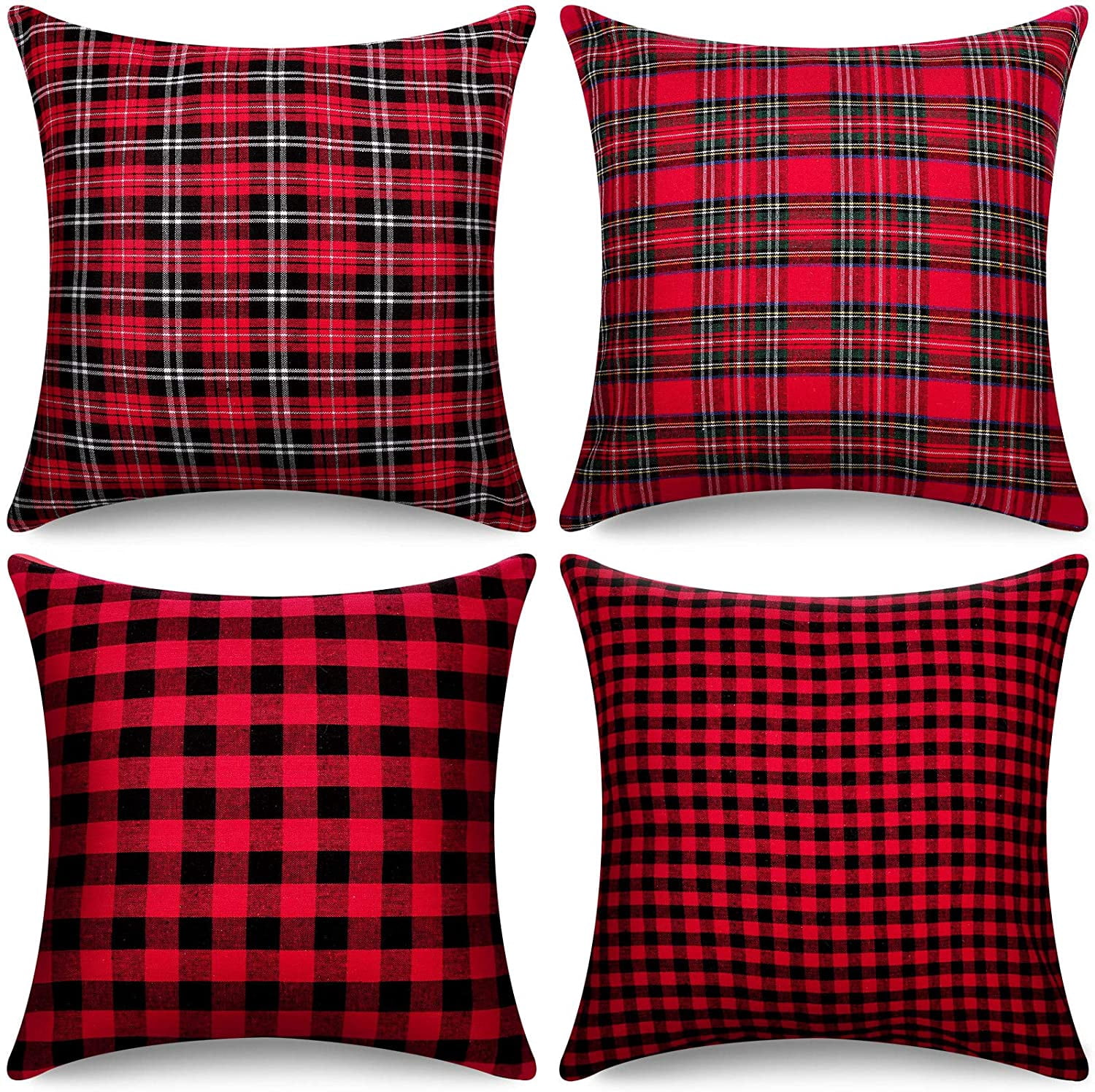 checked pillow case