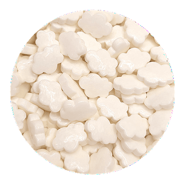 NCS White Clouds Edible Candy Toppers, 8 ounces - Great for cupcakes, cookies, cakes, cake pops, and party tables