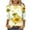 Yellow-Shirts, variant on Jsaierl 3/4 Length Sleeve Womens Tops Summer Crew Neck Shirts Dressy Print Ladies Blouses Classic Holiday Tunic Top S-5XL