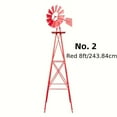 thumbnail image 6 of 8ft Tall Windmill with Weather Vane - Rotatable, wind-powered. Heavy-duty iron, no electricity. Vintage rustic design, for farm/garden/patio. Outdoor yard decor, 6 of 13