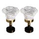 thumbnail image 5 of 2 tiradores de rosas para cajones, pomos de armario elegantes, fáciles de instalar, tiradores de puertas de muebles, tirador de puerta de armario para Transparente, 5 of 8