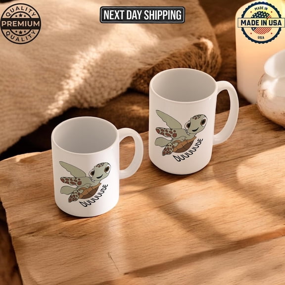 Finding Nemo Mug, Squirt Disney Mug, Pixar Dory Coffee Mug, Finding Dory Disney Cup, Snorkeling Disney Mug, Ceramic Mug 15Oz