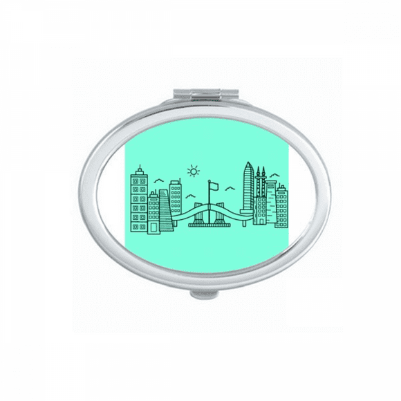 Shenzhen Villes Technologie Miroir Pliable Portable Main Maquillage Double Côté Lunettes