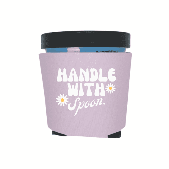 Ice Cream Pint Coolers, Handle with Spoon, Funny Ice Cream Pint Sleeves, Funny Party Favor and Gift Ideas, Foam Holder for Ice Cream Lovers