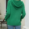 thumbnail image 5 of Pxxlle Knit Hoodie Sweater for Women Zip Up Sweatshirts Casual Long Sleeve Hooded Sweatshirt Solid Color Fall Winter Hooded Sweaters Green M, 5 of 9