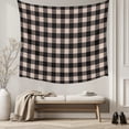 thumbnail image 5 of Black Plaid Tapestry for Bedroom Wall Hanging Tapestry, Vintage Country Gray Buffalo Check Gingham Ceiling Backdrop Tapestries Poster Blanket Wall Decor for Teens Room Living Room Dorm 51" x 59", 5 of 8