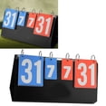 thumbnail image 1 of 4-Digit Score Flipper for Basketball Tennis Sports, Volleyball Baseball Soccer  Pong, Clear and Easy to Read, with Bright Colored Plates and  Flipping, 1 of 8