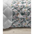 thumbnail image 3 of Feather Down Alternative Comforter, Concept of Peacock Mane Tones Continuous 80's Look Vintage Pattern, Microfiber Quilt for All Season, 5 Sizes, Navy Blue and Mint Green, by Ambesonne, 3 of 3