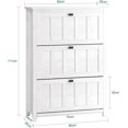 thumbnail image 3 of SoBuy 3 Flip-Drawers Shoe Cabinet Shoe Rack Shoe Storage Cupboard Organizer Unit FSR162-W, 3 of 8