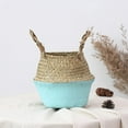 thumbnail image 4 of Fdelink Flower Pots Seagrass Wicker Basket Wicker Basket Flower Pot Folding Basket Dirty Basket BU, 4 of 7