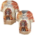 thumbnail image 3 of Happy Thanksgiving Boston Terrier Turkey Costume Pumpkins Autumn Leaves All Over Print 3D Baseball Shirt Gentleman Dog Lover Gifts Softball Sport - 13014, 3 of 6