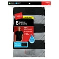 Hanes Men's Value Pack Assorted Crew TShirt Undershirts, 6 Pack