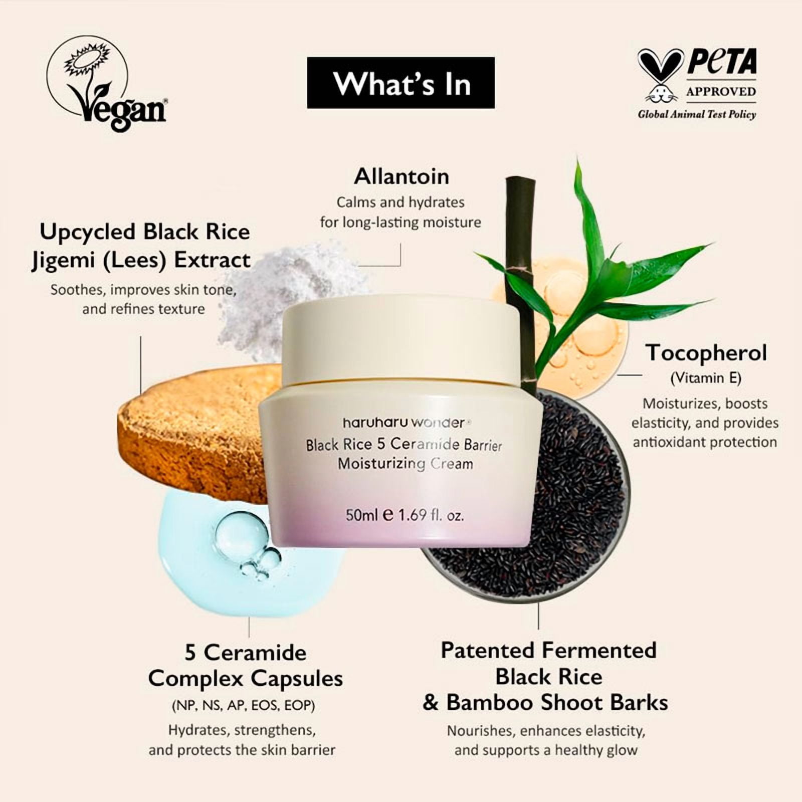 haruharu wonder Black Rice 5 Ceramide Barrier Moisturizing Cream