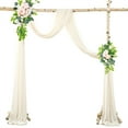 thumbnail image 3 of Wedding Arch Draping Fabric 2 Panels Party Supplies Photography Props For Wedding Ceremony Reception Swag Decorations, 3 of 9