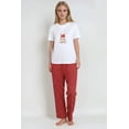thumbnail image 2 of Forever 21 Two-Piece Pajama Set, Color-Red/White, Size-Xs, 2 of 8