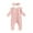 Pink, variant on Darzheoy Toddler Baby Rompers Girls Loose Long Sleeve Jumpsuits Button Solid Color Crawling Spring Summer Casual Cute Pajamas Clothes ,Size 0-12 Months