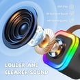 thumbnail image 4 of Mini Karaoke Machine for Kids Girls & Boys - Portable Bluetooth Speaker with 2 Wireless Microphones - Kids Birthday Gifts for Ages 4-10 - Kids' Instrument Accessories - Black, 4 of 9