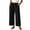 Black, variant on Ruffle Wide Leg Pants for Women Trendy Elastic Waist Trousers Casual Straight Leg Lounge Pants with Pockets
