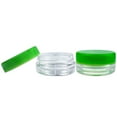 thumbnail image 6 of Beauticom 50 Pieces High Quality 3 Gram 3 ml (0.1 oz) Plastic Round Cosmetic Beauty Makeup Sample Jars with Green Lids, 6 of 7